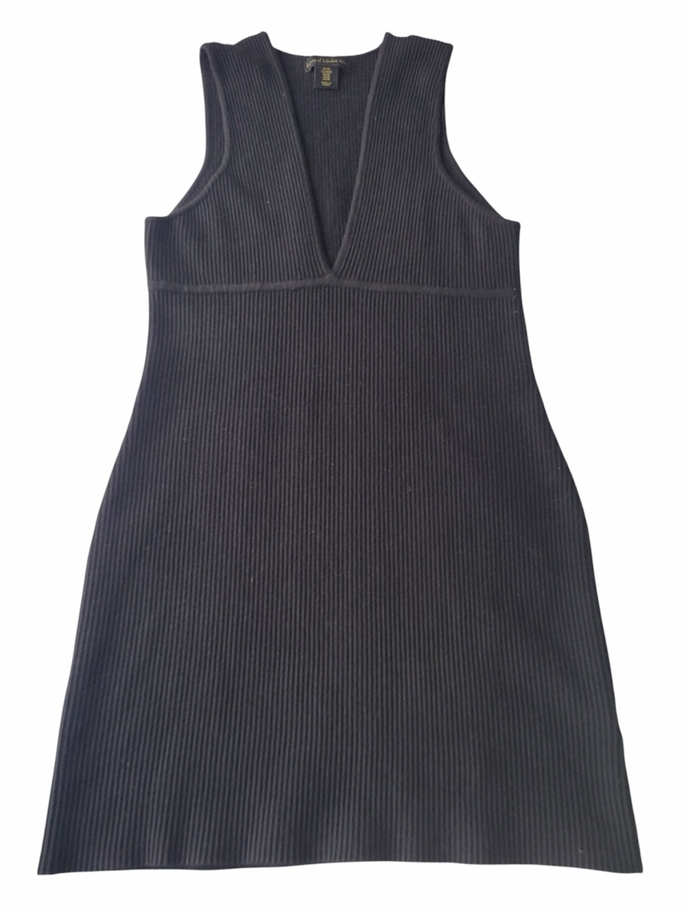 ✅ House of Harlow 1960 Black Ribbed knit V-Neck Mini Dress size M